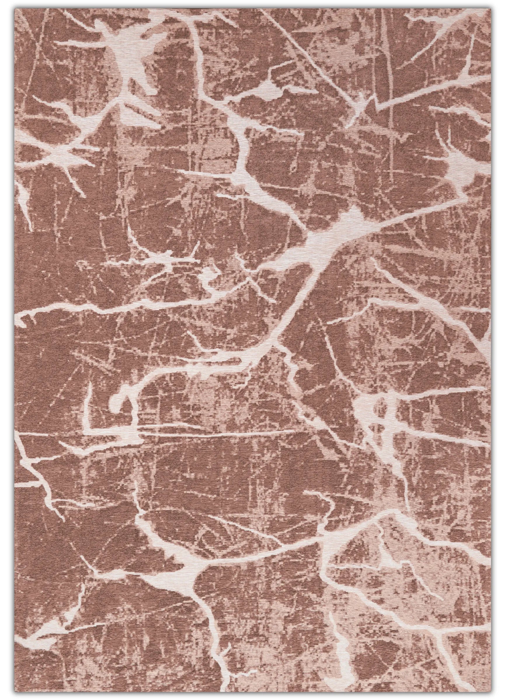 Rug with abstract pattern on a plain background