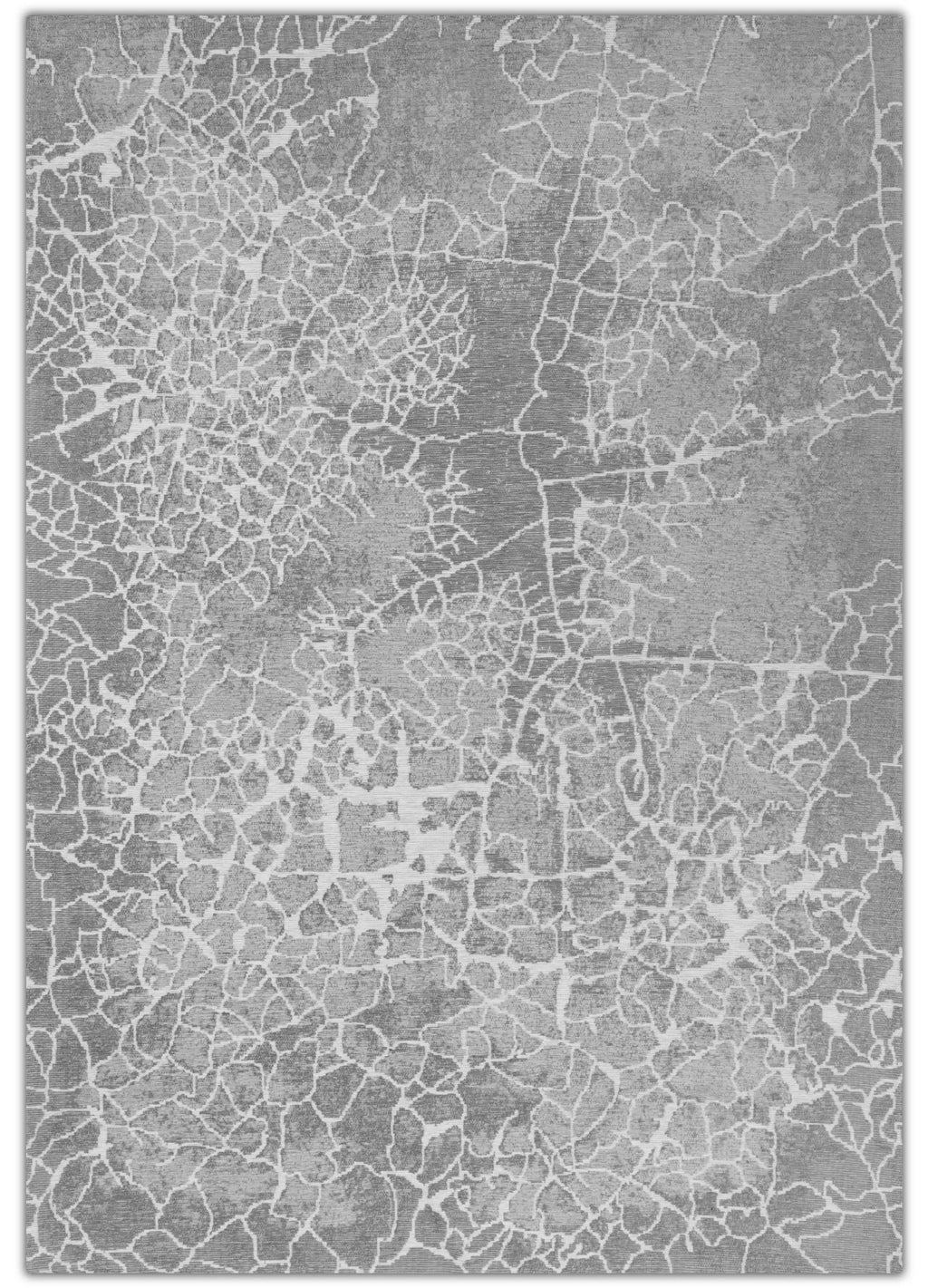 Textured gray rug with a subtle pattern