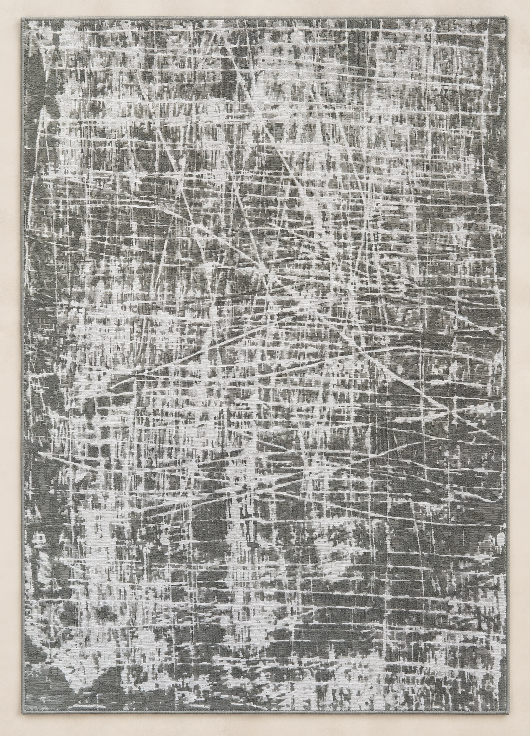 Etched Machine Washable Rug — full rug in soft daylight