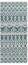 Washable Area rug | The Rugger Classic | Teal & White | 3x7 | By MotherRuggers.com | Machine Washable | Jacquard Woven | Pet Friendly | Kid Friendly | Machine Wash | Line Dry | Living Room | Kitchen | Bedroom | High-Traffic | Anti-Slip | Three-year warranty with proper care | Shake or light Vacuum | Machine Wash as needed | Dry Flat or Line Dry | Dries fast