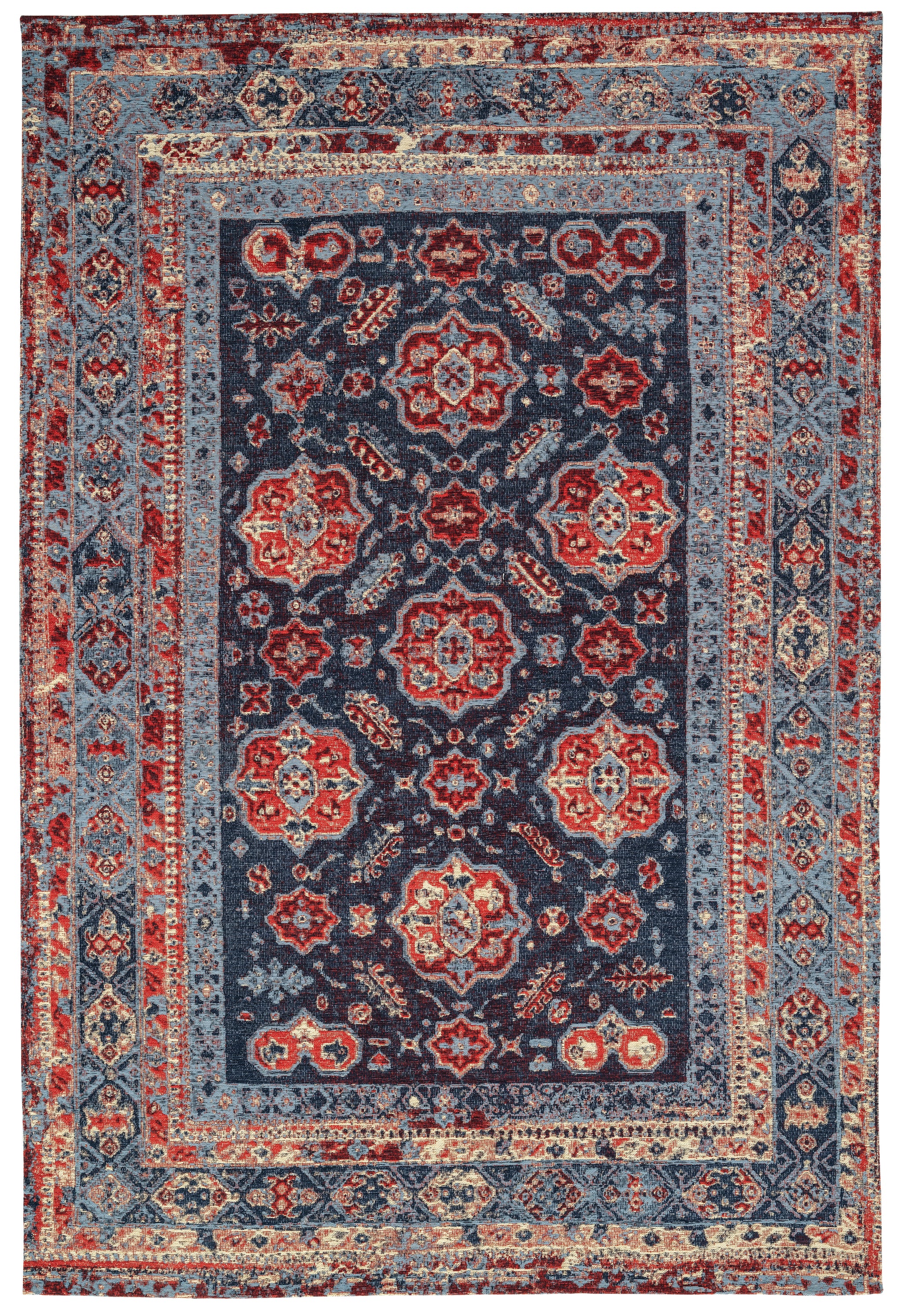 Machine Washable Rugs 5\'x8\', Mother Jacquard Sultan 8\'x10\' – Rug Ruggers Blue/Red