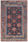 Jaquard Sultan | Reds & Blues | Traditional Design | 8x10 | Machine Washable | Washable Area Rug | Kitchen | Bedroom | Living Room | Entry Way | Patio | Mother Ruggers | High Traffic | Pet Friendly | Kid Friendly  | Anit-Slip