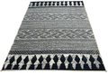 Washable Area rug | Simon & Yildirim Reversible Wink | Black and White Zig-Zag | 9x11 | By MotherRuggers.com | Machine Washable | Jacquard Woven | Uniquely Reversible | Pet Friendly | Kid Friendly | Machine Wash | Line Dry | Living Room | Covered Patio | Entry Way | Bedroom | High-Traffic | Three-year warranty with proper care | Shake or light Vacuum | Machine Wash as needed | Dry Flat or Line Dry | Dries fast