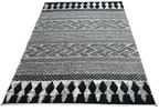 Washable Area rug | Simon & Yildirim Reversible Wink | Black and White Zig-Zag | 9x11 | By MotherRuggers.com | Machine Washable | Jacquard Woven | Uniquely Reversible | Pet Friendly | Kid Friendly | Machine Wash | Line Dry | Living Room | Covered Patio | Entry Way | Bedroom | High-Traffic | Three-year warranty with proper care | Shake or light Vacuum | Machine Wash as needed | Dry Flat or Line Dry | Dries fast