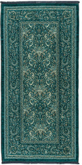 Washable Area rug | Simon & Yildirim Ease of Elegance Auqa | Aqua & Green | 3x8 | By MotherRuggers.com | Machine Washable | Jacquard Woven | Pet Friendly | Kid Friendly | Machine Wash | Line Dry | Living Room | Covered Patio | Entry Way | Bedroom | High-Traffic | 2-year warranty with proper care | Shake or light Vacuum | Machine Wash as needed | Dry Flat or Line Dry | Dries fast