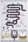 Rugaroos Bear It Kid's Machine Washable Play Rug | Neutral Colored Bears with Roadmap through Forrest | 4x6 | Mother Ruggers | Washable Rugs | Kid's Rugs | Eco Friendly Rug| Pet Friendly | Kid Friendly | Machine Wash | Line Dry | Bedroom | High-Traffic | Two-year warranty with proper care | Shake or light Vacuum | Machine Wash as needed | Dry Flat or Line Dry | Dries fast | Hand Drawn - Digitally Printed | Velvet | Easy- Clean 