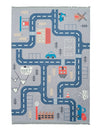 Rugaroos Road Home Kid's Machine Washable Play Rug | Road map around Town | 4x6 | Mother Ruggers | Washable Rugs | Kid's Rugs | Eco Friendly Rug| Pet Friendly | Kid Friendly | Machine Wash | Line Dry | Bedroom | High-Traffic | Two-year warranty with proper care | Shake or light Vacuum | Machine Wash as needed | Dry Flat or Line Dry | Dries fast | Hand Drawn - Digitally Printed | Velvet | Easy- Clean