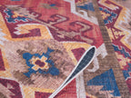 Area rug | Chennie Chic Davina 5x8 |3x8 | By Mother Ruggers.com | Machine Washable | Chenille Woven | Blue | White | Blush faded Accents |Faded | Multicolor | Vintage |Large emblem in middle|Pet Friendly | Kid Friendly | Machine Wash Line Dry | Living Room | Kitchen | Bedroom | Moderate Traffic | High Traffic mat recommended | Three year warranty with proper care | Shake or light Vacuum | Machine Wash | Dry Flat or Line Dry | Dries fast