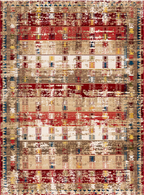 Area rug | Chennie Chic Sarah |5x8 | 3x8 Runner | By MotherRuggers.com | Machine Washable | Chenille Woven | Accent Brick Red | Mulitcolor | Pet Friendly | Kid Friendly | Machine Wash Line Dry | Living Room | Kitchen | Bedroom | Moderate Traffic | High Traffic mat recommended | Three-year warranty with proper care | Shake or light Vacuum | Machine Wash as needed | Dry Flat or Line Dry | Dries fast