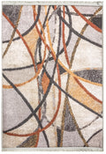 Area rug | Chennie Chic Picasso 5x8 | 3x8 | By Mother Ruggers.com | Machine Washable | Chenille Woven | Burnt Orange | Dark Yellow |Brown | Beige | Off White | Drawn Lines | Pet Friendly | Kid Friendly | Machine Wash Line Dry | Living Room | Kitchen | Bedroom | Moderate Traffic | High Traffic mat recommended | Three year warranty with proper care | Shake or light Vacuum | Machine Wash | Dry Flat or Line Dry | Dries fast