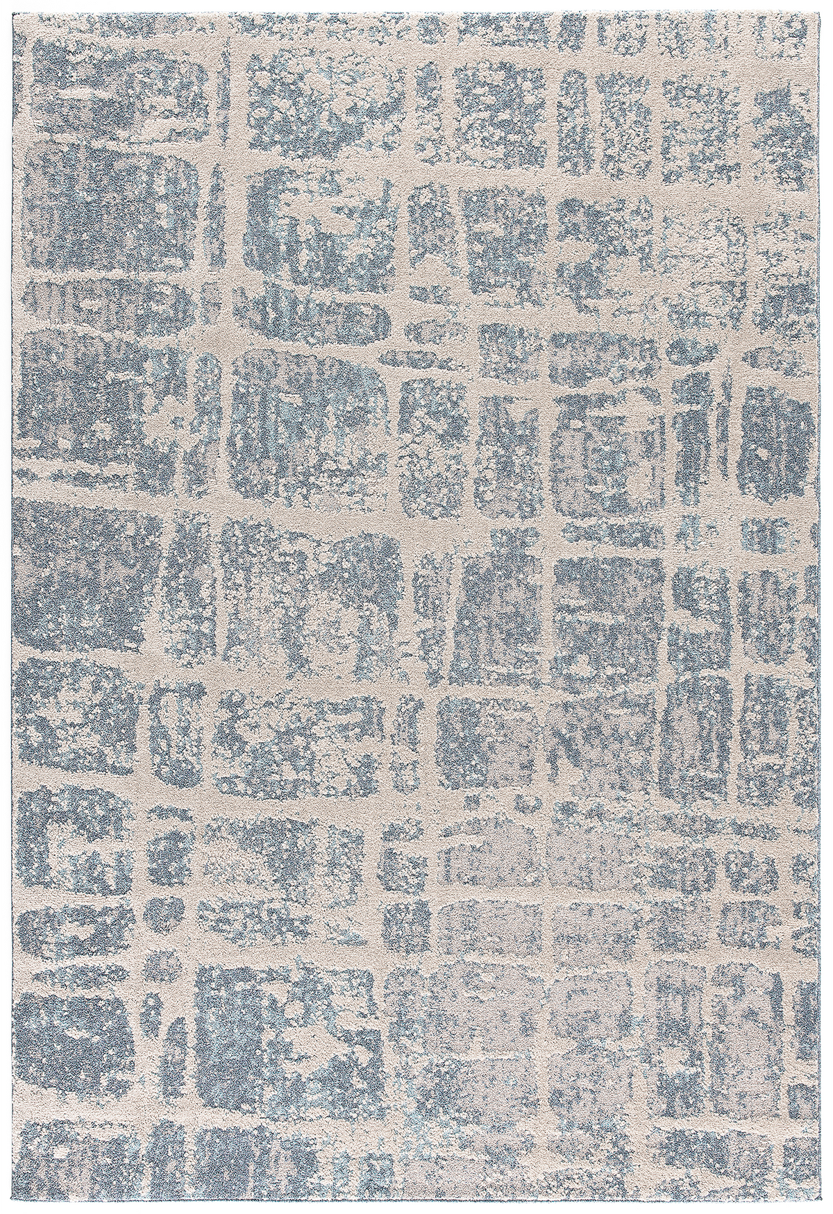Area rug | Chennie Chic Stacey |5x8 | By MotherRuggers.com | Machine Washable | Chenille Woven | light blue background | Off-White unstructured lines|Pet Friendly | Kid Friendly | Machine Wash | Line Dry | Living Room | Kitchen | Bedroom | Moderate Traffic | High Traffic mat recommended | Three-year warranty with proper care | Shake or light Vacuum | Machine Wash as needed | Dry Flat or Line Dry | Dries fast