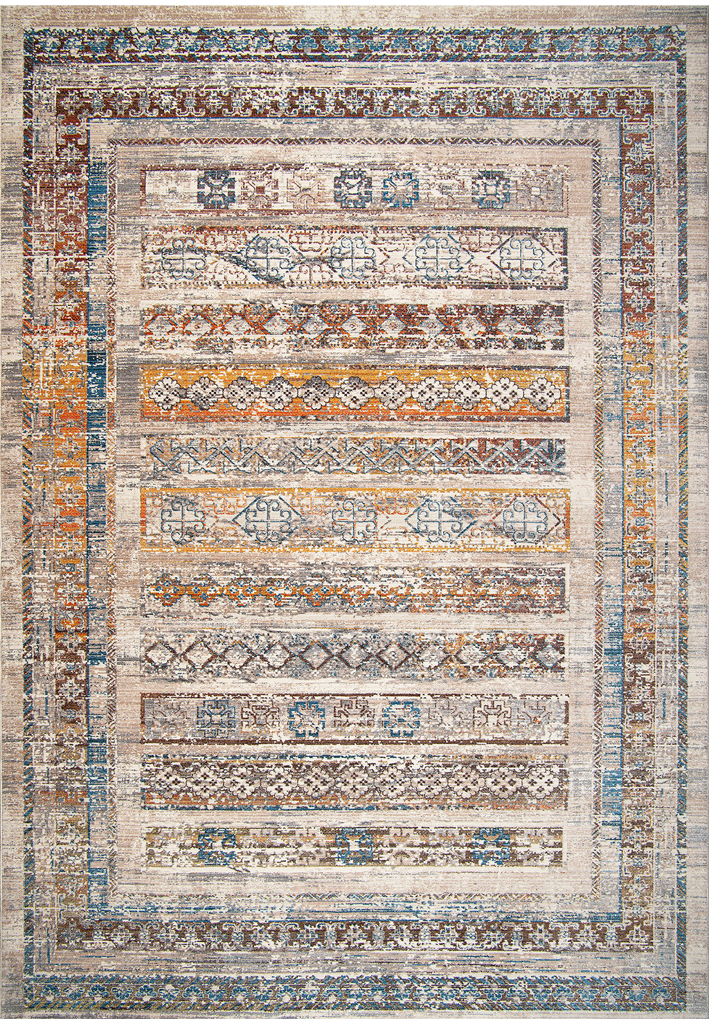 Area rug | Chennie Chic Boho 5 x 8 | By Mother Ruggers.com | Machine Washable | Chenille Woven | Vintage | Blue  | Beige | Orange | Multi Colored | Bordered | Different shapes and designs |Pet Friendly | Kid Friendly | Machine Wash Line Dry | Living Room | Kitchen | Bedroom | Moderate Traffic | High Traffic mat recommended | Three year warranty with proper care | Shake or light Vacuum | Machine Wash | Dry Flat or Line Dry | Dries fast