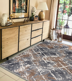 Area rug | Chennie Chic Diamond Dash 5x8 | By Mother Ruggers.com | Machine Washable | Chenille Woven | Gray | Dark Gray |Sketched White lines | Pet Friendly | Kid Friendly | Machine Wash Line Dry | Living Room | Kitchen | Bedroom | Moderate Traffic | High Traffic mat recommended | Three year warranty with proper care | Shake or light Vacuum | Machine Wash | Dry Flat or Line Dry | Dries fast