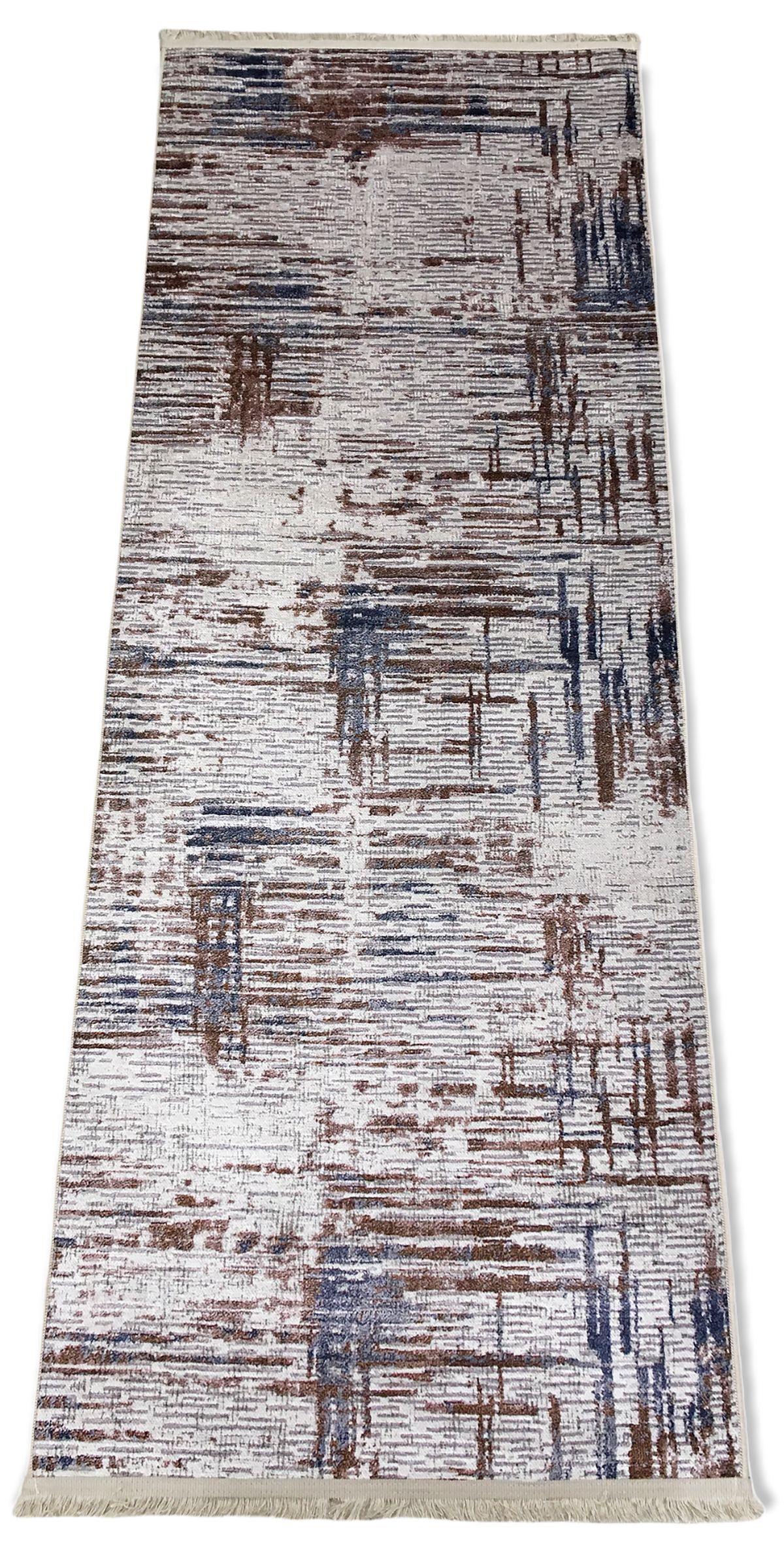 Area rug | Chennie Chic Stash |5x8 |3x8 Runner | By MotherRuggers.com | Machine Washable | Chenille Woven | Off White Background | Thin sketch lines Blue and Brown | contemporary |Pet Friendly | Kid Friendly | Machine Wash | Line Dry | Living Room | Kitchen | Bedroom | Moderate Traffic | High Traffic mat recommended | Three-year warranty with proper care | Shake or light Vacuum | Machine Wash as needed | Dry Flat or Line Dry | Dries fast