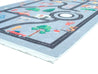 Rugaroos Town Square Kid's Machine Washable Play Rug | Colorful Cars following multiple roads through Town| Corner Close-up | 4x6 | Mother Ruggers | Washable Rugs | Kid's Rugs | Eco Friendly Rug| Pet Friendly | Kid Friendly | Machine Wash | Line Dry | Bedroom | High-Traffic | Two-year warranty with proper care | Shake or light Vacuum | Machine Wash as needed | Dry Flat or Line Dry | Dries fast | Hand Drawn - Digitally Printed | Velvet | Easy- Clean