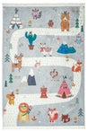 Rugaroos Road Trip Kid's Machine Washable Play Rug | Trail along with colorful teepees and cuddly critters | 4x6 | Mother Ruggers | Washable Rugs | Kid's Rugs | Eco Friendly Rug| Pet Friendly | Kid Friendly | Machine Wash | Line Dry | Bedroom | High-Traffic | Two-year warranty with proper care | Shake or light Vacuum | Machine Wash as needed | Dry Flat or Line Dry | Dries fast | Hand Drawn - Digitally Printed | Velvet | Easy- Clean